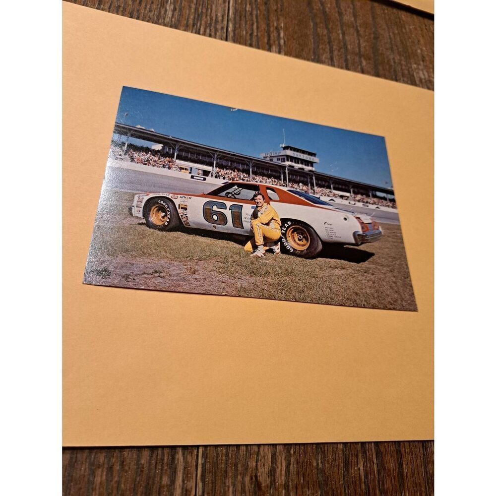 Vintage Johnny Rutherford #61 STP NASCAR Postcard 1974 Chevy Racing Pictorial
